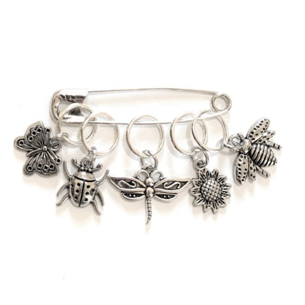 Stitch Markers Knitting Metal Rings Gifts for Knitters Bee and Friends Handmade
